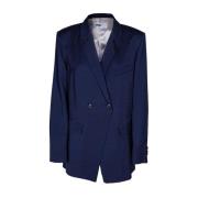 Dubbelrijige blazer met spiegellapels Mauro Grifoni , Blue , Dames