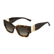 Bruine Resin Zonnebril met Grijze Lenzen Jimmy Choo , Brown , Dames