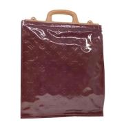 Pre-owned Leather totes Louis Vuitton Vintage , Purple , Dames