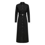 Zwarte Knoopjurk Herfst/Winter Only , Black , Dames