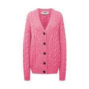 Roze Acryl V-hals Trui Msgm , Pink , Unisex