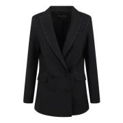 Kristal Bianca Wol Blazer Hebe Studio , Black , Dames