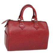 Pre-owned Leather handbags Louis Vuitton Vintage , Red , Dames