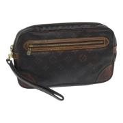 Pre-owned Canvas clutches Louis Vuitton Vintage , Brown , Dames