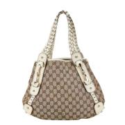 Pre-owned Canvas shoulder-bags Gucci Vintage , White , Dames