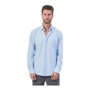 Blauw Slim Fit Katoenen Overhemd Hugo Boss , Blue , Heren