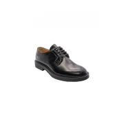 Zwarte Leren Schoenen 18304U Model Brecos , Black , Heren