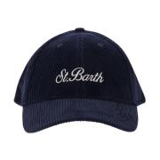 Corduroy Baseballpet MC2 Saint Barth , Blue , Heren