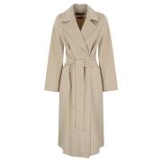 Gebonden Wollen Jas Max Mara Studio , White , Dames