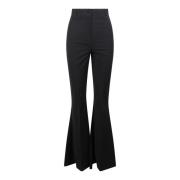 Zwarte wollen broek met kristallen Hebe Studio , Black , Dames