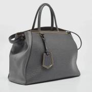 Pre-owned Leather totes Fendi Vintage , Gray , Dames