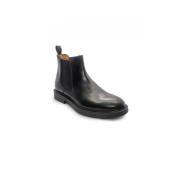 Zwarte Leren Chelsea Boots 18431 Brecos , Black , Heren