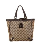 Pre-owned Canvas handbags Gucci Vintage , Beige , Dames