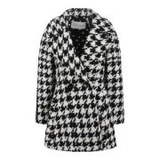 Houndstooth Bouclé Jas Nina Ricci , Black , Dames