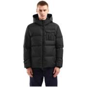 Winter Donsjas met Horizontale Quilten RefrigiWear , Black , Heren