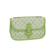 Pre-owned Canvas handbags Louis Vuitton Vintage , Green , Dames