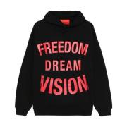 Vrijheidsprint Hoodie Vision OF Super , Black , Heren