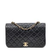 Pre-owned Leather chanel-bags Chanel Vintage , Black , Dames