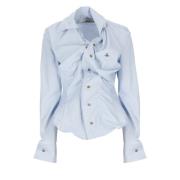 Lichtblauwe Asymmetrische Kraag Shirt Vivienne Westwood , Blue , Dames