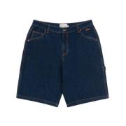 Denim Shorts in Indigo Kleur Dime Mtl , Blue , Heren