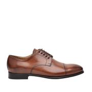 Klassieke Bruine Leren Schoen Brecos , Brown , Heren