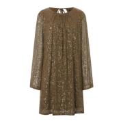 Glitter Jurk Zilver Stretch Ana Alcazar , Gray , Dames