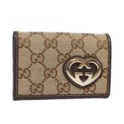 Pre-owned Canvas wallets Gucci Vintage , Beige , Dames