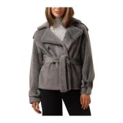 Grijze Faux Fur Jas Cristel Ibana , Gray , Dames