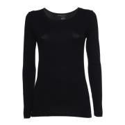 Tops met lange mouwen Majestic Filatures , Black , Dames