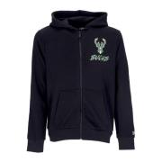 Milwaukee Bucks Script Hoodie Zwart New Era , Black , Heren