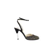 Pre-owned Leather sandals Dior Vintage , Black , Dames