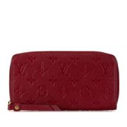 Pre-owned Leather wallets Louis Vuitton Vintage , Red , Dames