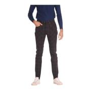 Slim Fit Bruin Geruite Broek Jeckerson , Brown , Heren