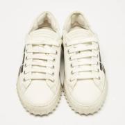 Pre-owned Leather sneakers Salvatore Ferragamo Pre-owned , White , Dam...