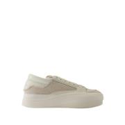 Zwarte leren lage sneakers Y-3 , Beige , Dames