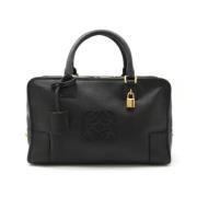 Pre-owned Leather handbags Loewe Pre-owned , Black , Dames