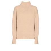 Beige Kasjmier Coltrui Trui voor Vrouwen Vanisé , Beige , Dames