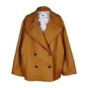 Korte wollen peacoat met oversized pasvorm Mauro Grifoni , Brown , Dam...