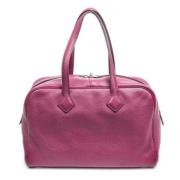 Pre-owned Leather shoulder-bags Hermès Vintage , Pink , Dames