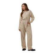 Zandkleurige jumpsuit voor veelzijdige styling Lollys Laundry , Beige ...