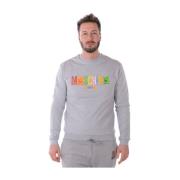 Gummy Logo Hoodie Sweatshirt Moschino , Gray , Heren