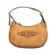 Bruine Leren Handtas Guess , Brown , Dames