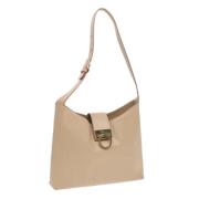 Pre-owned Leather shoulder-bags Salvatore Ferragamo Pre-owned , Beige ...