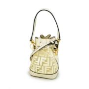 Pre-owned Leather handbags Fendi Vintage , White , Dames