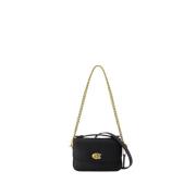 Zwarte leren Crossbody tas Coach , Black , Dames