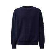 Geborstelde Crew Neck Sweatshirt in Blauw C.p. Company , Blue , Heren