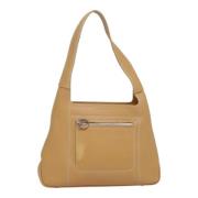 Pre-owned Leather shoulder-bags Salvatore Ferragamo Pre-owned , Beige ...