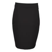 Rekbare legering rok met rits en zakken 2-Biz , Black , Dames