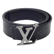 Pre-owned Canvas belts Louis Vuitton Vintage , Black , Heren