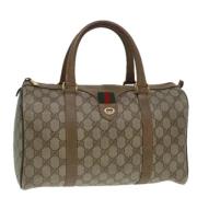 Pre-owned Leather handbags Gucci Vintage , Beige , Dames